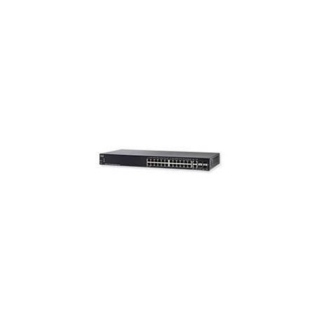 Switch cisco smb 24 x 10/100/1000 poe+, 4 x 10 gigabit ethernet (2...